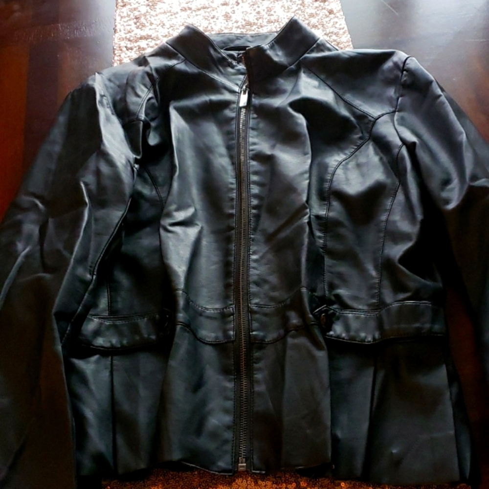Faux Leather Black Jacket